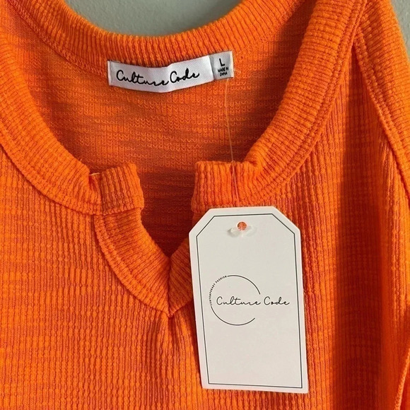 CULTURE CODE Notched Scoop Neck Maxi Dress in‎ Orange NWT - Picture 4 of 5